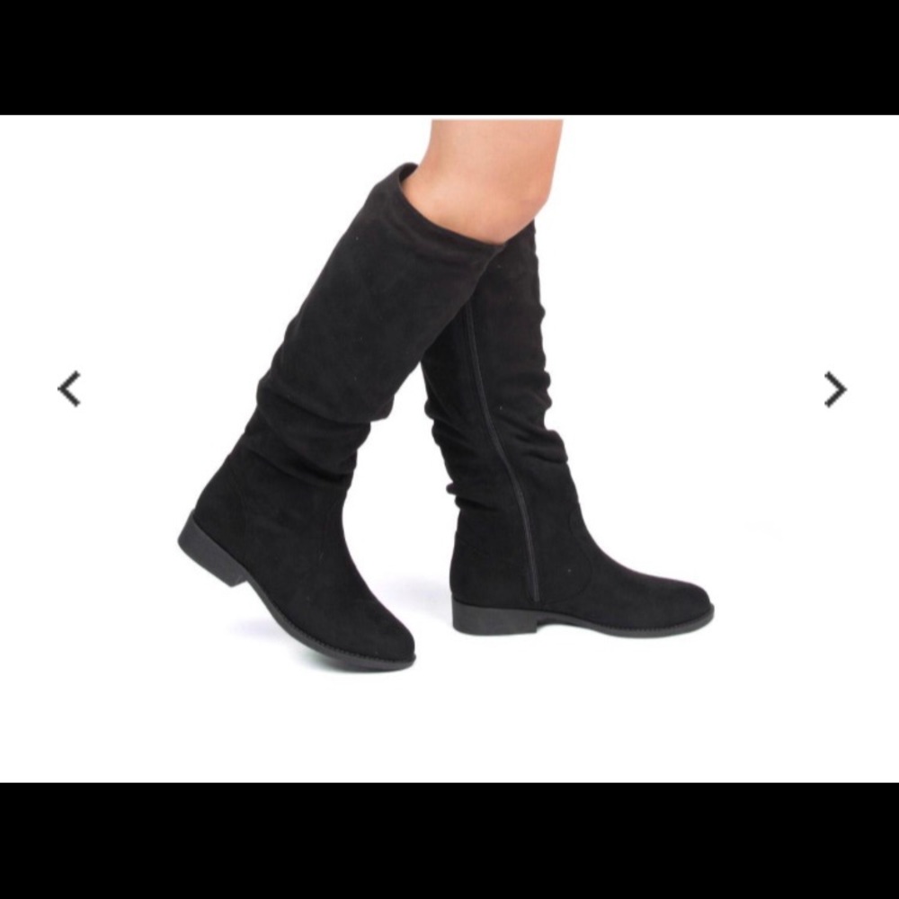 NWT. Qupid Zion Black suede boots. Size 9. Women’s